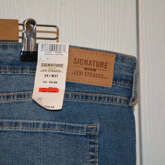 Levi Strauss Gold Women's Mid Rise Boyfriend Cropped Cuffed Jeans 24 NWT - Picture 8 of 10